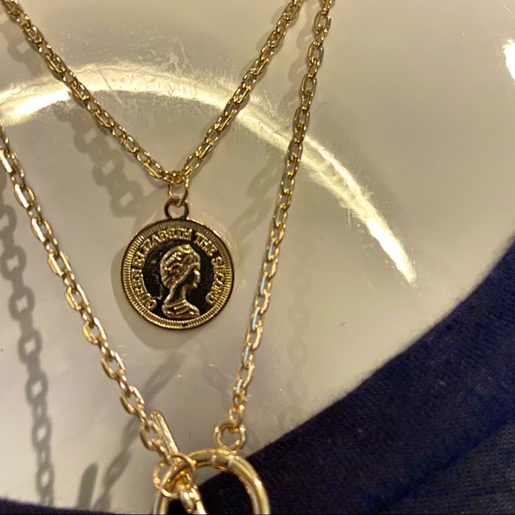 3-Layer Gold Coin Necklace - Picture 8 of 8